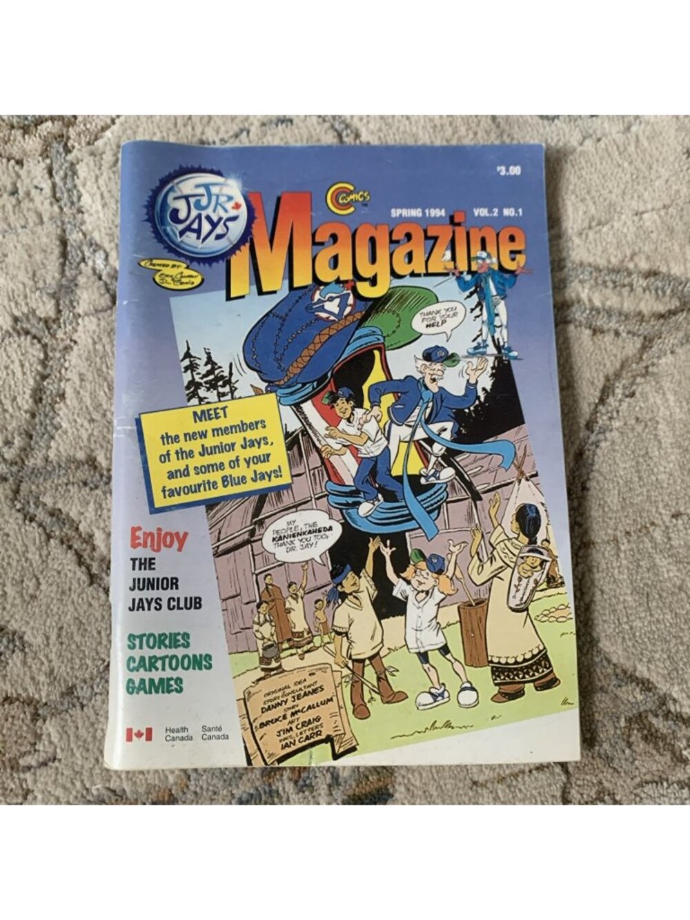 Toronto Blue Jays Jr Jays Magazine Spring 1994 Vol. 2 No. 1